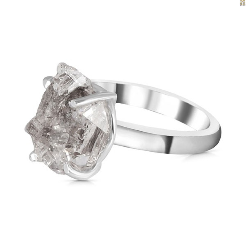 Petroleum Herkimer Diamond Rough Ring-R-Size-9 HDP-2-385