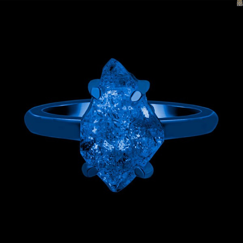 Petroleum Herkimer Diamond Rough Ring-R-Size-8 HDP-2-388