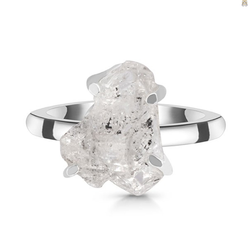 Petroleum Herkimer Diamond Rough Ring-R-Size-6 HDP-2-390
