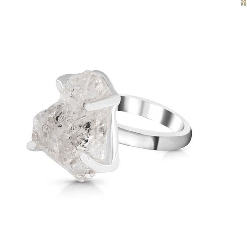 Petroleum Herkimer Diamond Rough Ring-R-Size-6 HDP-2-390