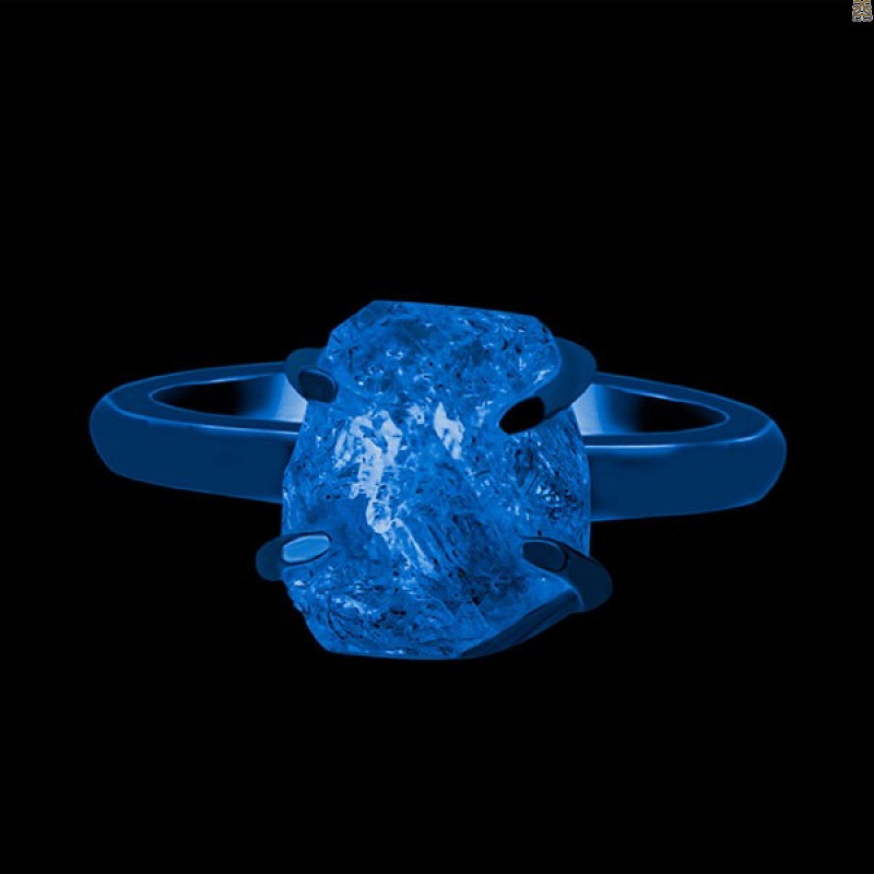Petroleum Herkimer Diamond Rough Ring-R-Size-8 HDP-2-391