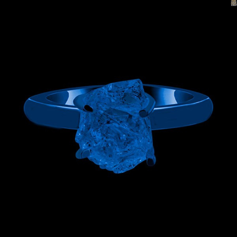 Petroleum Herkimer Diamond Rough Ring-R-Size-10 HDP-2-394