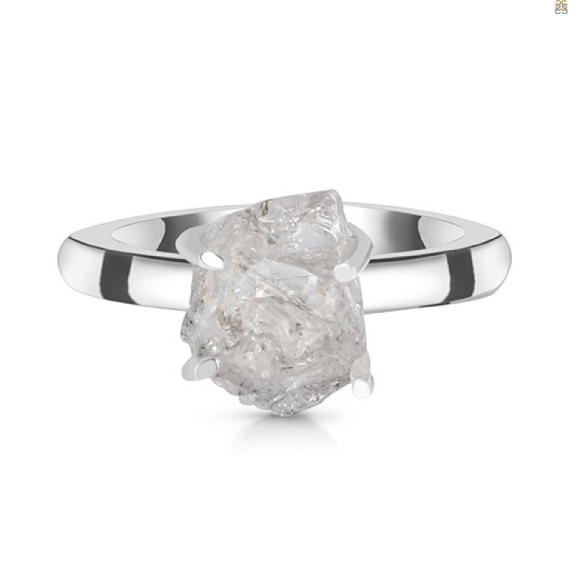 Petroleum Herkimer Diamond Rough Ring-R-Size-10 HDP-2-394