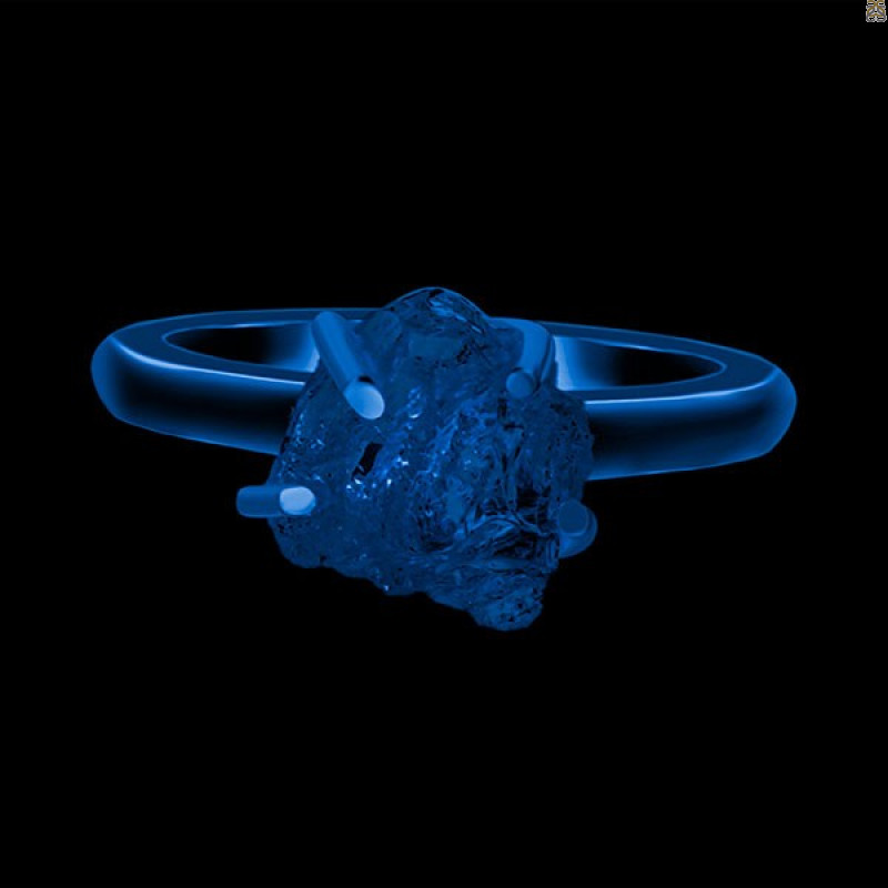Petroleum Herkimer Diamond Rough Ring-R-Size-9 HDP-2-396