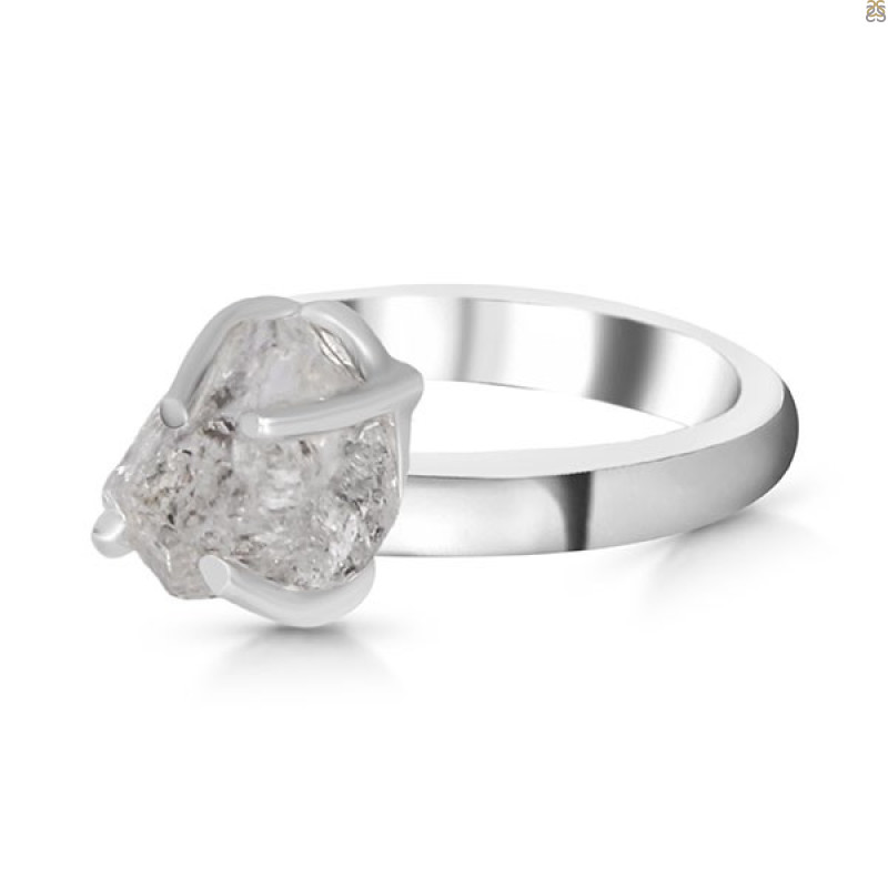 Petroleum Herkimer Diamond Rough Ring-R-Size-8 HDP-2-398