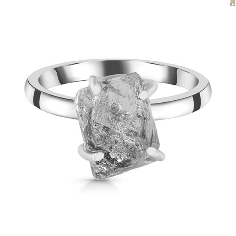 Petroleum Herkimer Diamond Rough Ring-R-Size-8 HDP-2-407