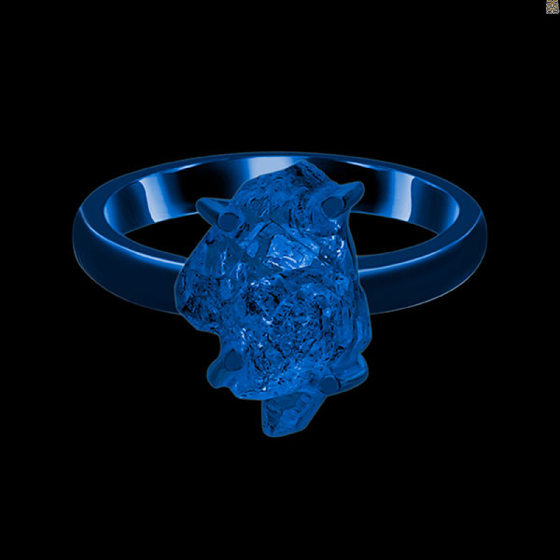 Petroleum Herkimer Diamond Rough Ring-R-Size-7 HDP-2-413