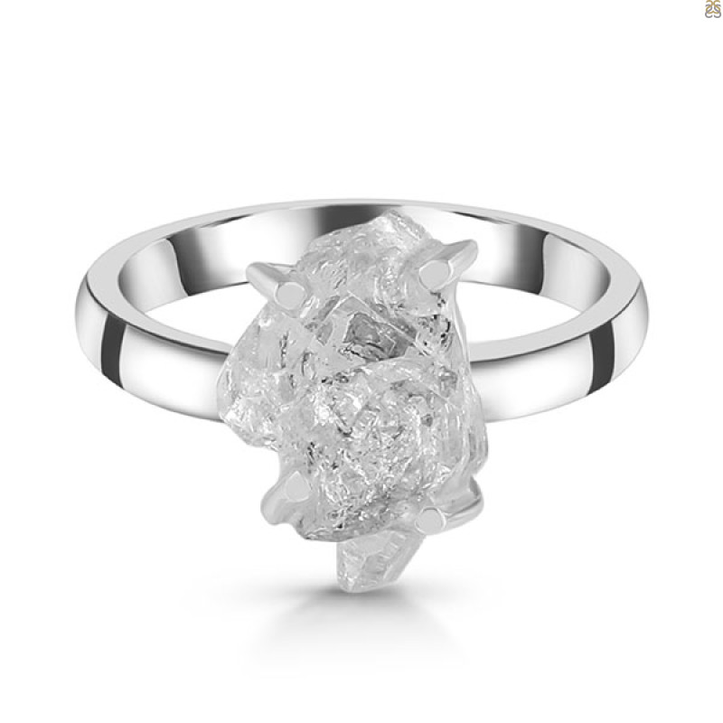 Petroleum Herkimer Diamond Rough Ring-R-Size-7 HDP-2-413