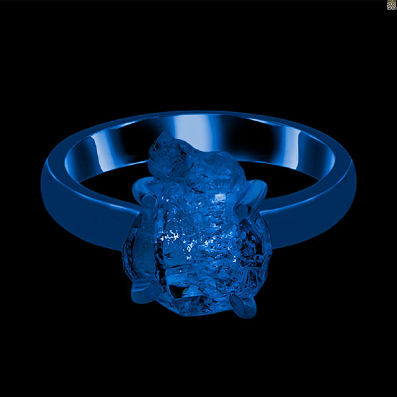 Petroleum Herkimer Diamond Rough Ring-R-Size-7 HDP-2-416