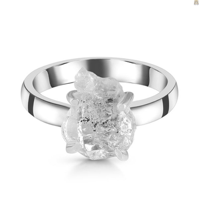 Petroleum Herkimer Diamond Rough Ring-R-Size-7 HDP-2-416
