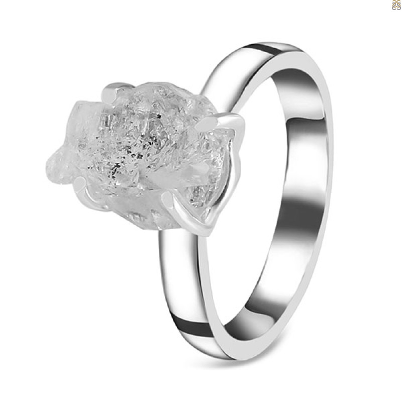 Petroleum Herkimer Diamond Rough Ring-R-Size-7 HDP-2-416