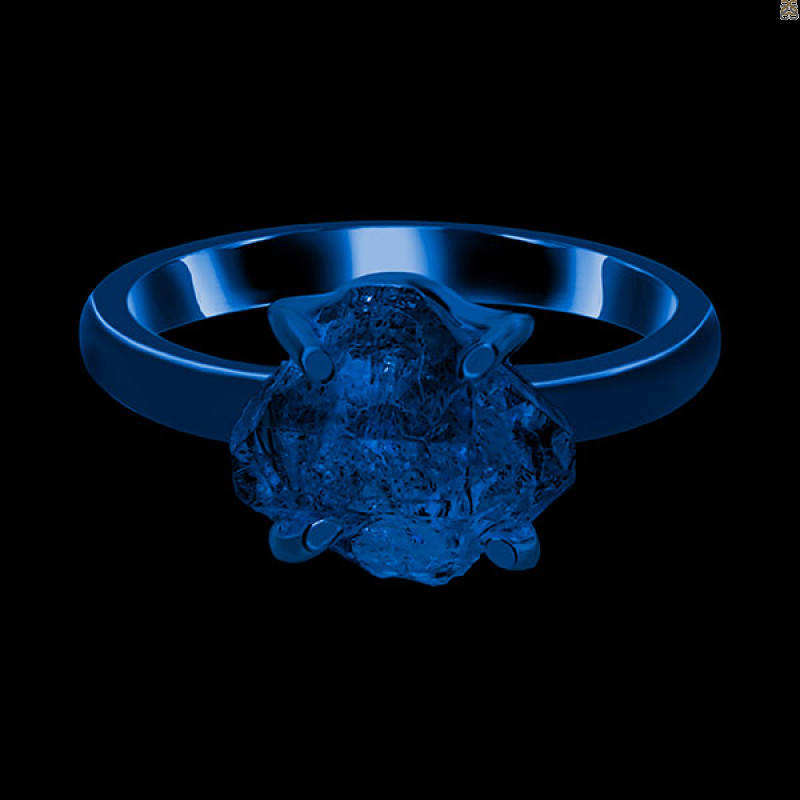 Petroleum Herkimer Diamond Rough Ring-R-Size-6 HDP-2-419