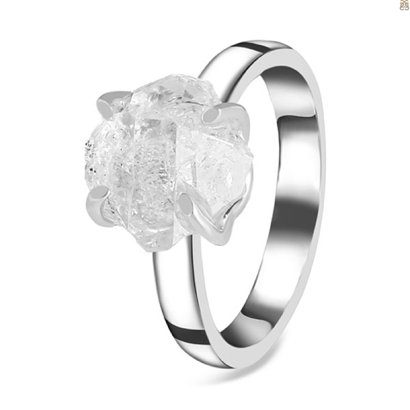 Petroleum Herkimer Diamond Rough Ring-R-Size-6 HDP-2-419