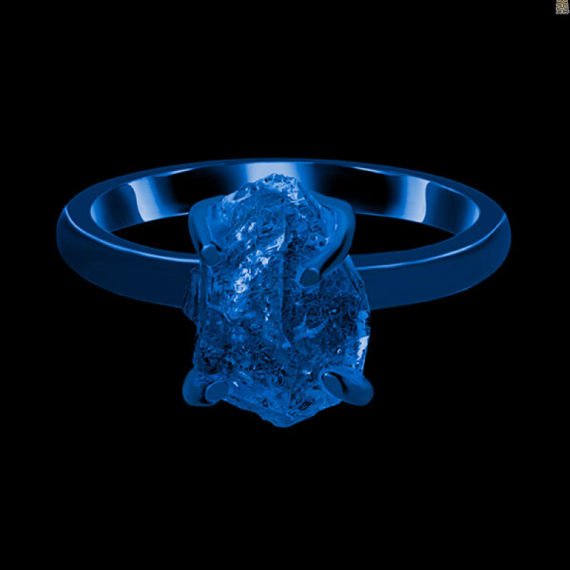 Petroleum Herkimer Diamond Rough Ring-R-Size-8 HDP-2-420