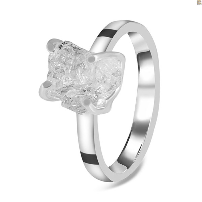 Petroleum Herkimer Diamond Rough Ring-R-Size-6 HDP-2-421