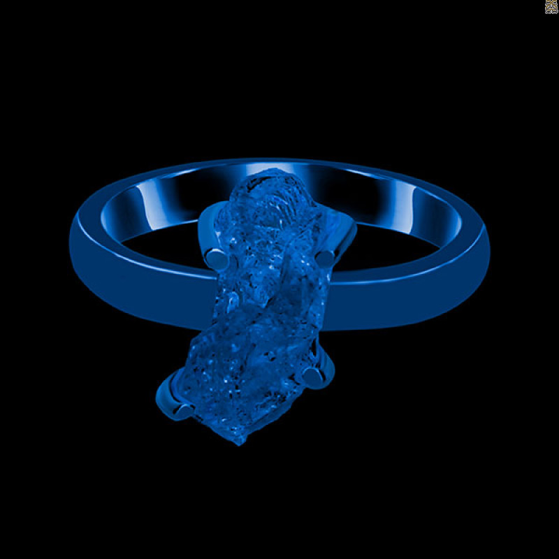 Petroleum Herkimer Diamond Rough Ring-R-Size-7 HDP-2-424