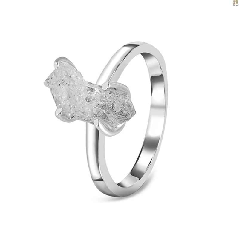 Petroleum Herkimer Diamond Rough Ring-R-Size-7 HDP-2-424