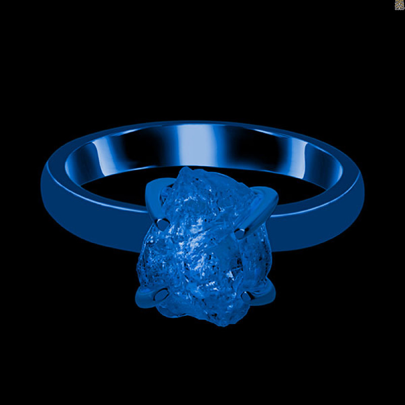 Petroleum Herkimer Diamond Rough Ring-R-Size-7 HDP-2-425