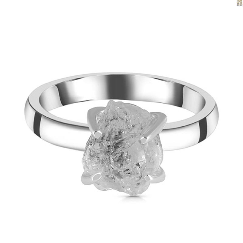 Petroleum Herkimer Diamond Rough Ring-R-Size-7 HDP-2-425