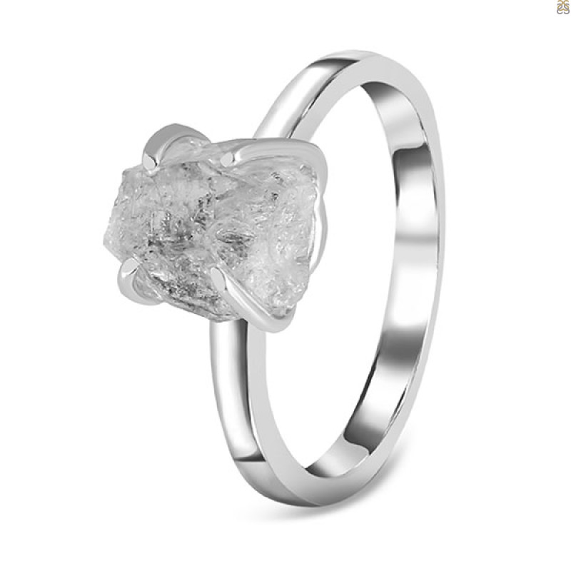 Petroleum Herkimer Diamond Rough Ring-R-Size-7 HDP-2-425