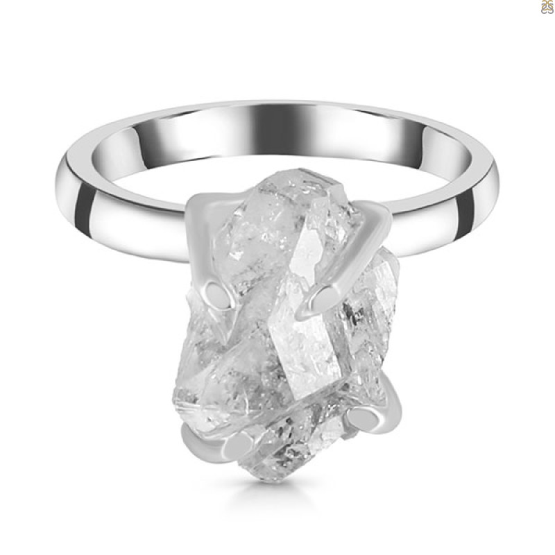 Petroleum Herkimer Diamond Rough Ring-R-Size-8 HDP-2-429