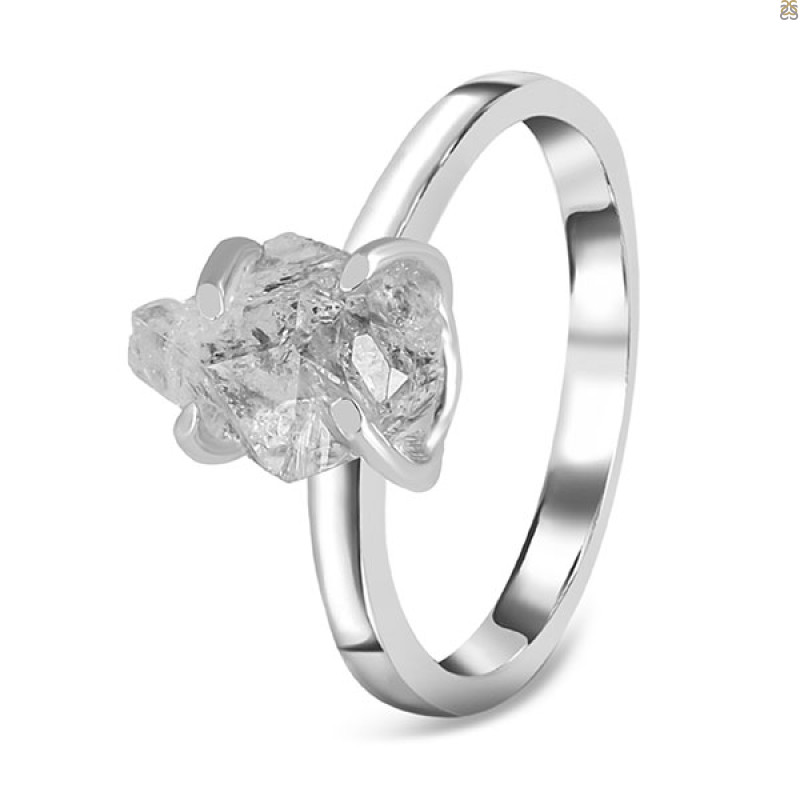 Petroleum Herkimer Diamond Rough Ring-R-Size-8 HDP-2-429