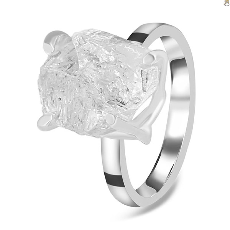 Petroleum Herkimer Diamond Rough Ring-R-Size-8 HDP-2-433