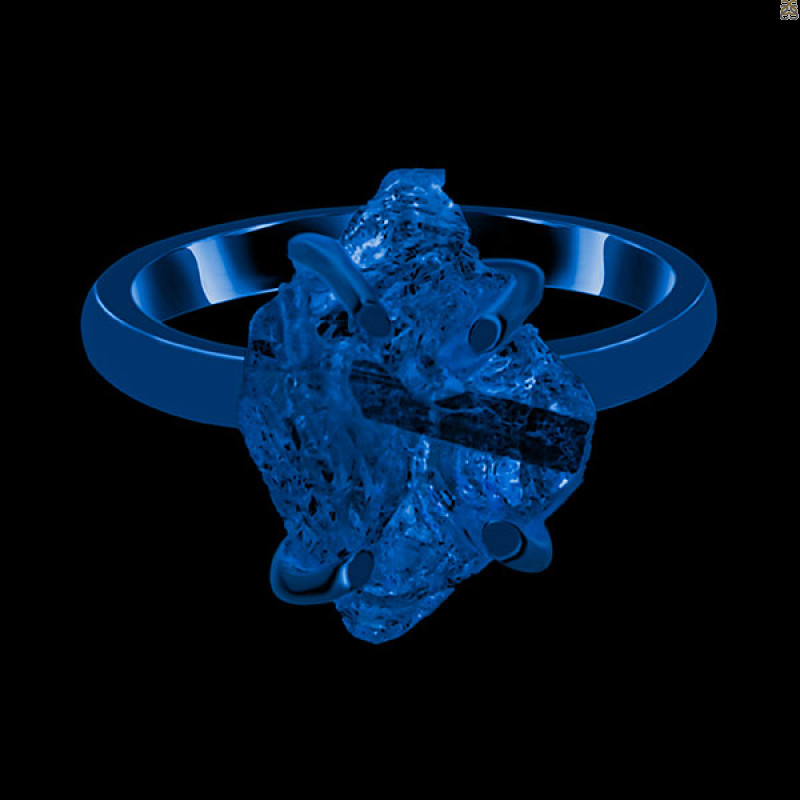 Petroleum Herkimer Diamond Rough Ring-R-Size-8 HDP-2-434