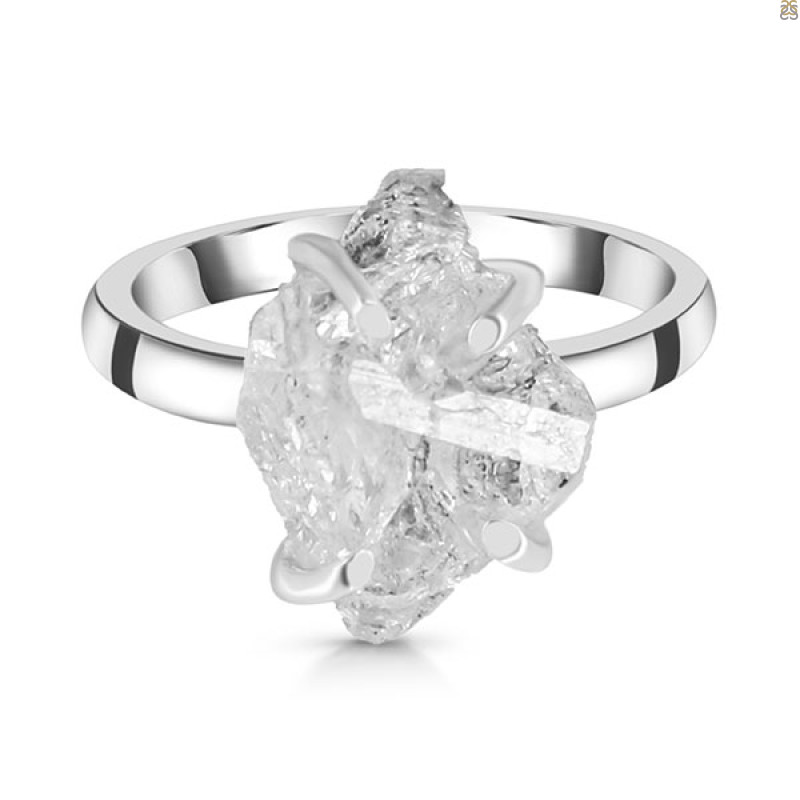 Petroleum Herkimer Diamond Rough Ring-R-Size-8 HDP-2-434