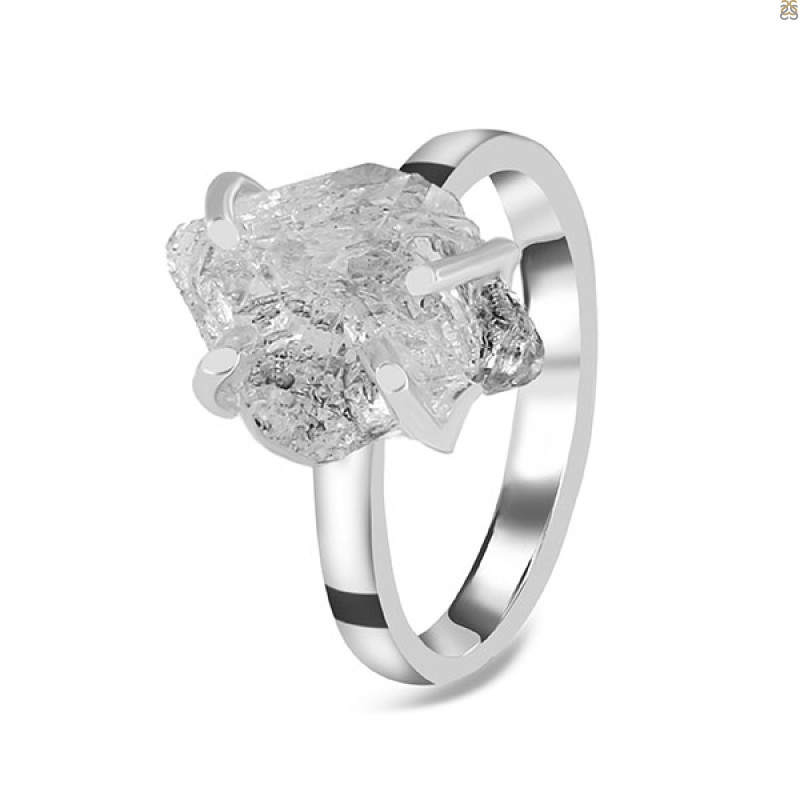 Petroleum Herkimer Diamond Rough Ring-R-Size-8 HDP-2-434