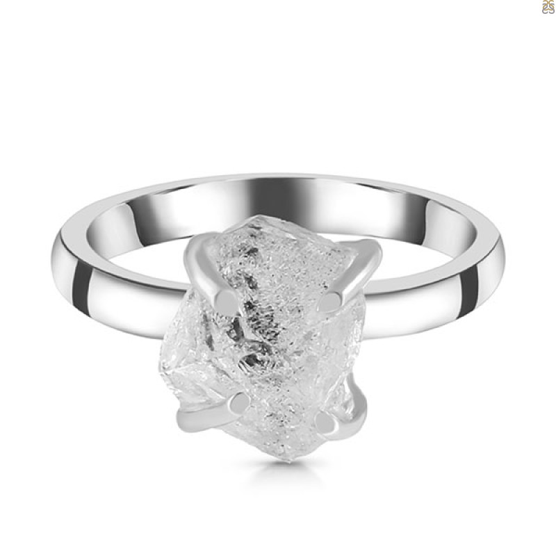 Petroleum Herkimer Diamond Rough Ring-R-Size-6 HDP-2-436
