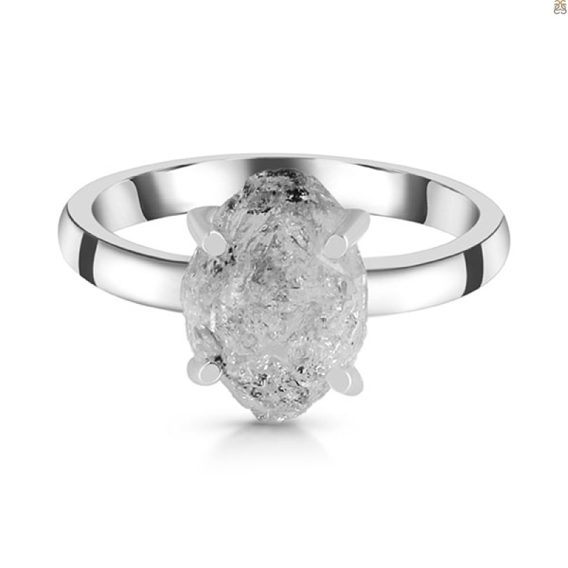 Petroleum Herkimer Diamond Rough Ring-R-Size-7 HDP-2-440