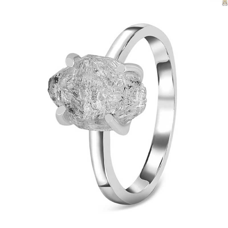 Petroleum Herkimer Diamond Rough Ring-R-Size-7 HDP-2-440