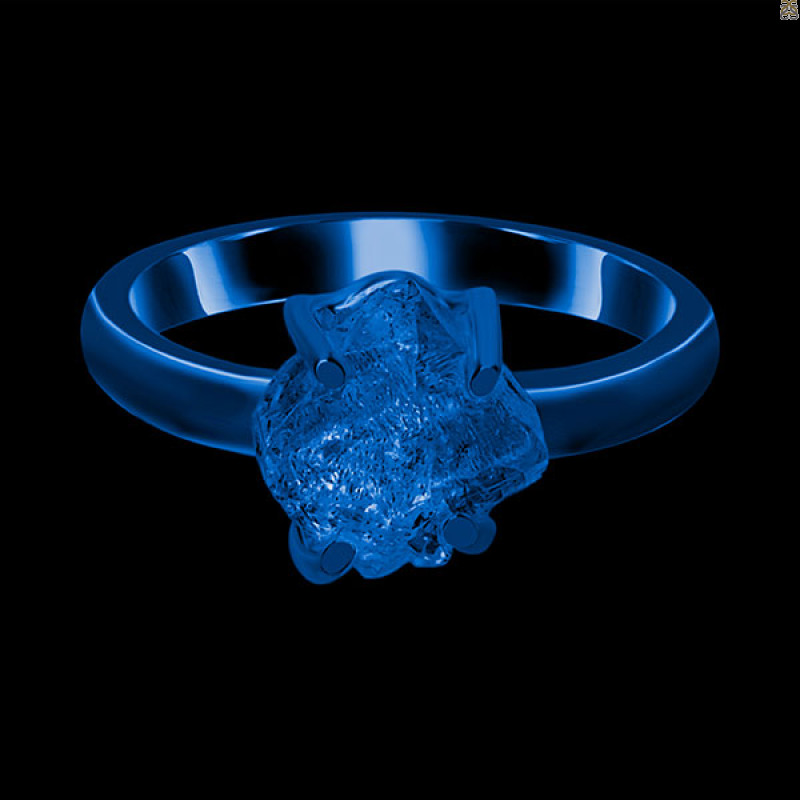 Petroleum Herkimer Diamond Rough Ring-R-Size-7 HDP-2-441