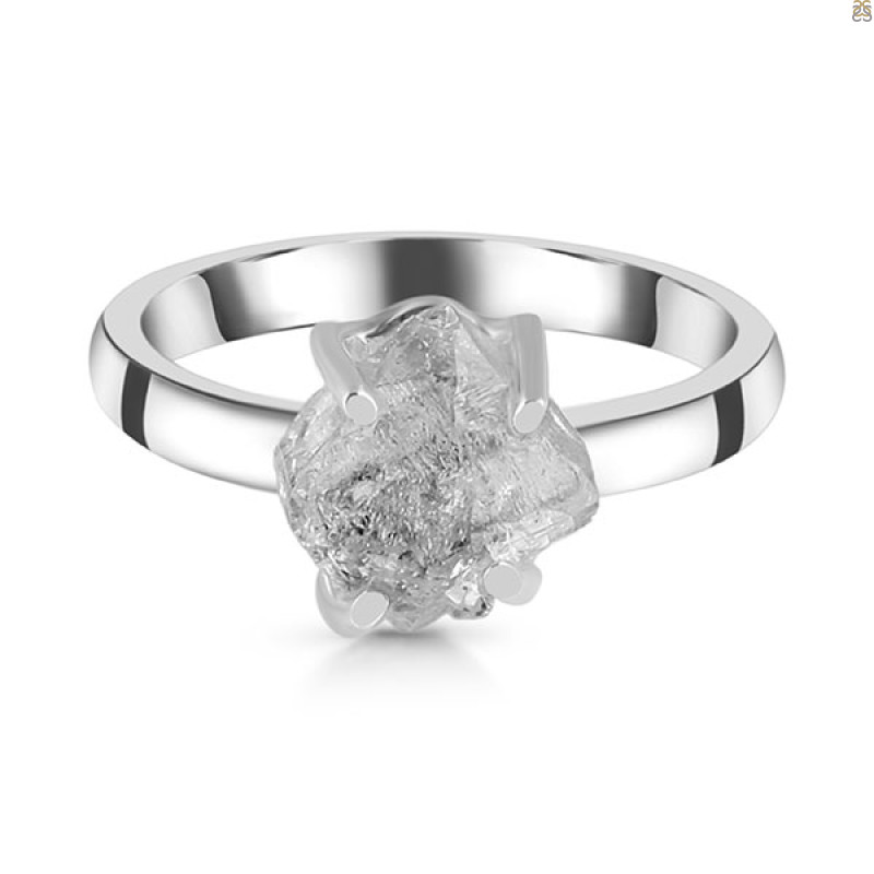 Petroleum Herkimer Diamond Rough Ring-R-Size-7 HDP-2-441