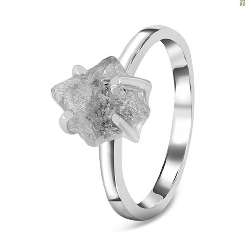 Petroleum Herkimer Diamond Rough Ring-R-Size-7 HDP-2-441