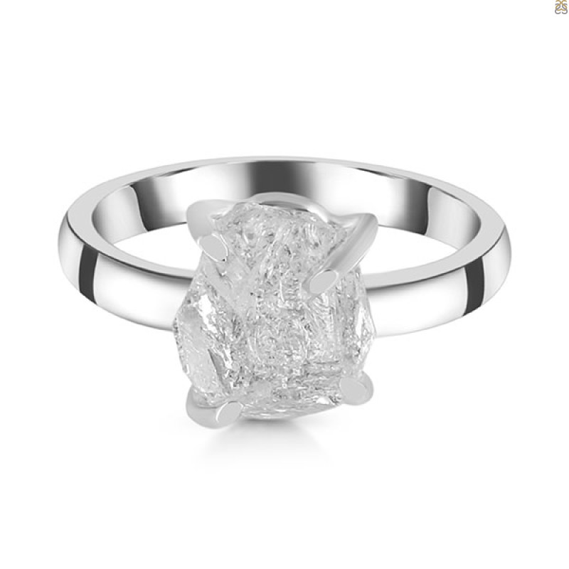 Petroleum Herkimer Diamond Rough Ring-R-Size-6 HDP-2-443