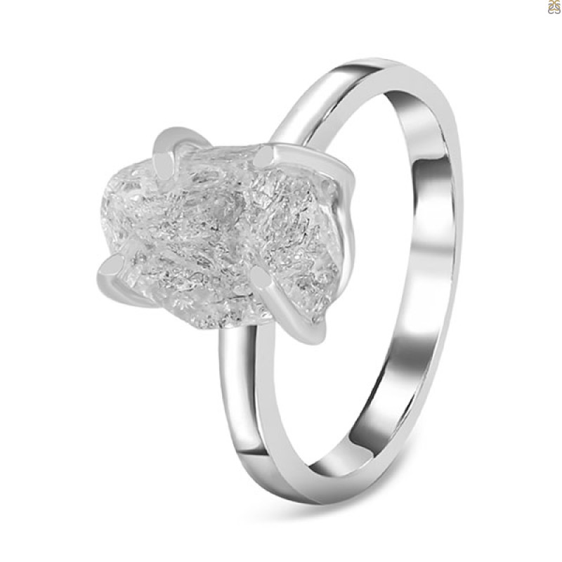 Petroleum Herkimer Diamond Rough Ring-R-Size-6 HDP-2-443
