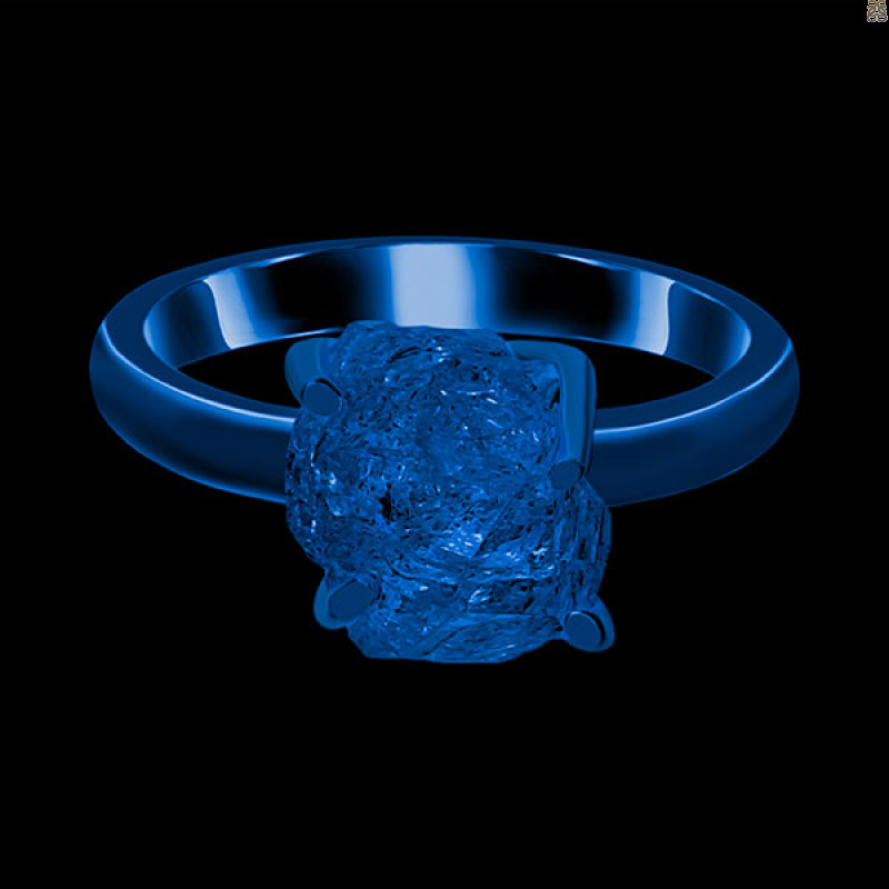 Petroleum Herkimer Diamond Rough Ring-R-Size-6 HDP-2-444