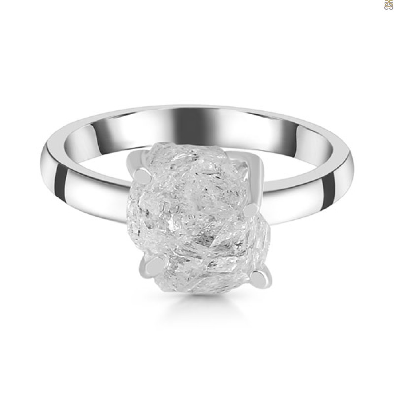 Petroleum Herkimer Diamond Rough Ring-R-Size-6 HDP-2-444