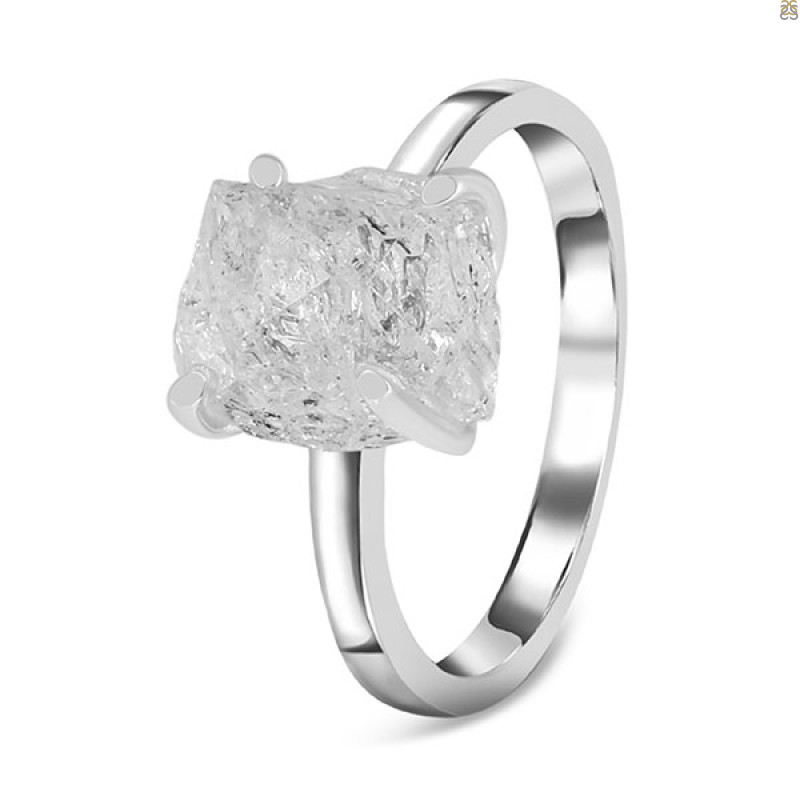 Petroleum Herkimer Diamond Rough Ring-R-Size-6 HDP-2-444