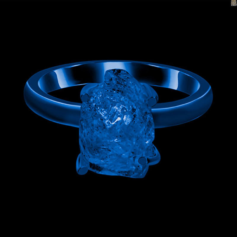 Petroleum Herkimer Diamond Rough Ring-R-Size-9 HDP-2-448