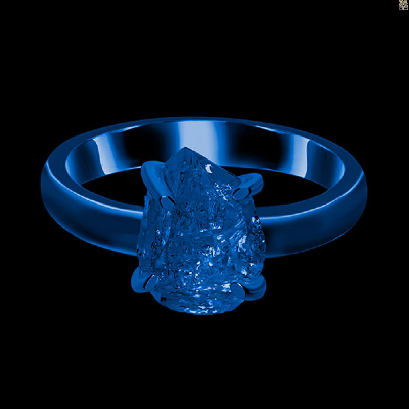 Petroleum Herkimer Diamond Rough Ring-R-Size-8 HDP-2-450