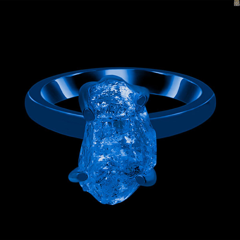 Petroleum Herkimer Diamond Rough Ring-R-Size-7 HDP-2-458