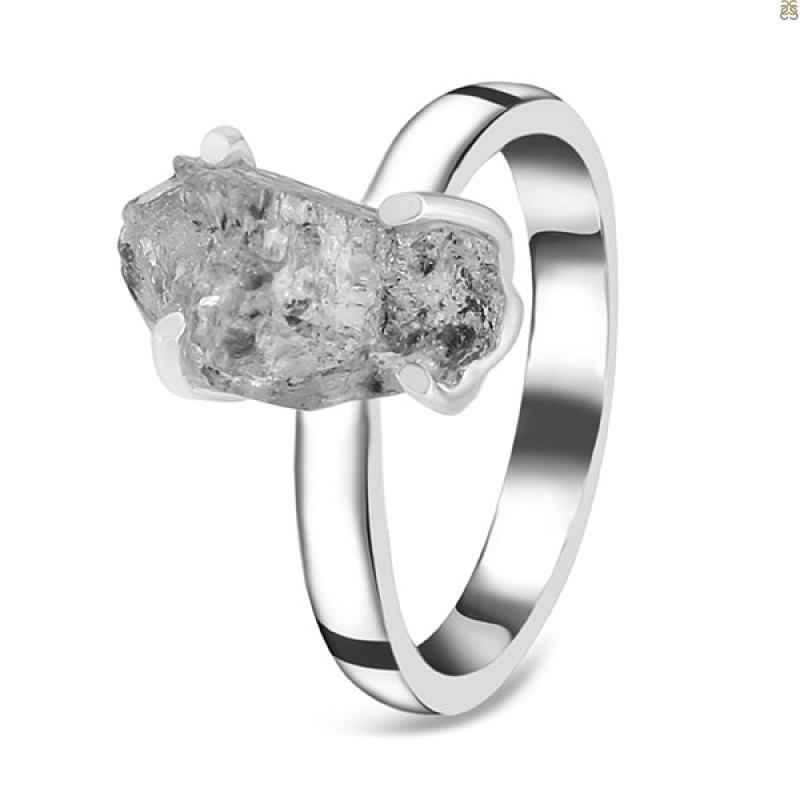 Petroleum Herkimer Diamond Rough Ring-R-Size-7 HDP-2-458