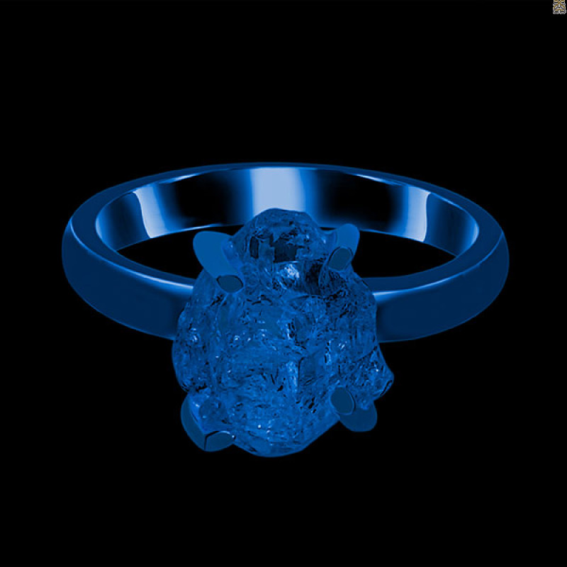 Petroleum Herkimer Diamond Rough Ring-R-Size-7 HDP-2-461