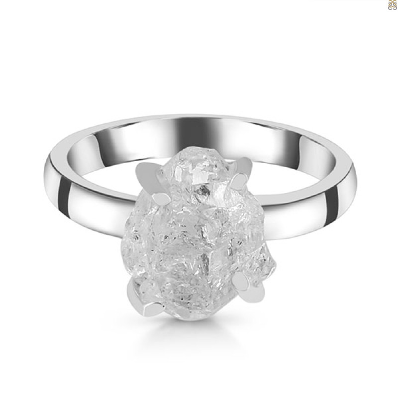 Petroleum Herkimer Diamond Rough Ring-R-Size-7 HDP-2-461