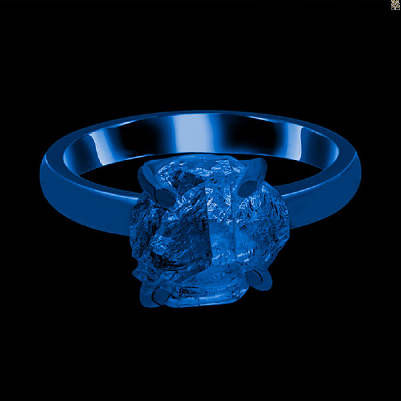 Petroleum Herkimer Diamond Rough Ring-R-Size-7 HDP-2-465