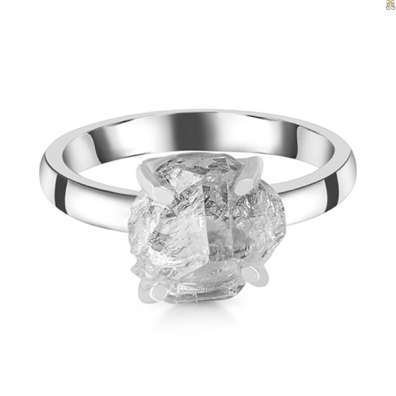 Petroleum Herkimer Diamond Rough Ring-R-Size-7 HDP-2-465