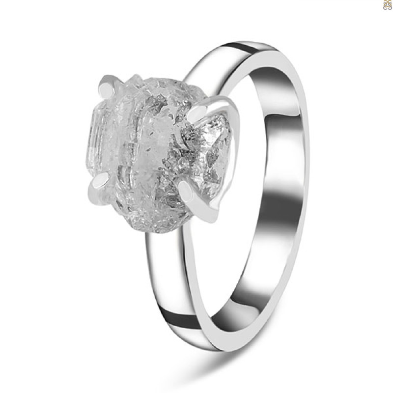 Petroleum Herkimer Diamond Rough Ring-R-Size-7 HDP-2-465